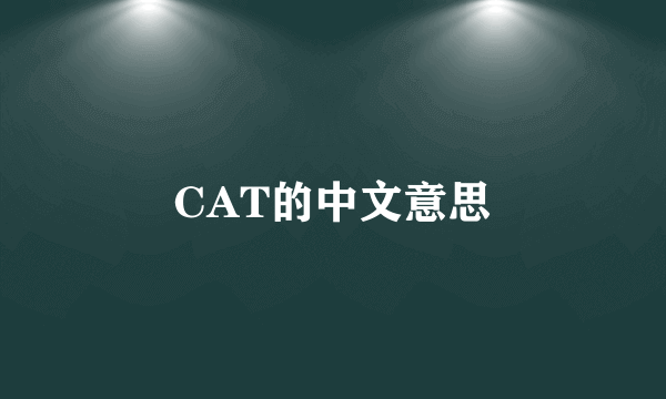CAT的中文意思