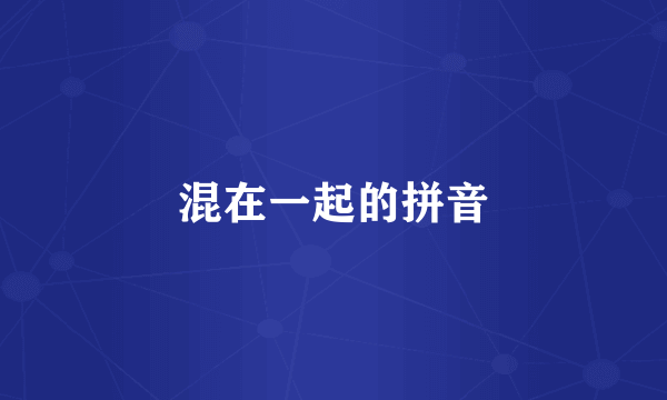 混在一起的拼音