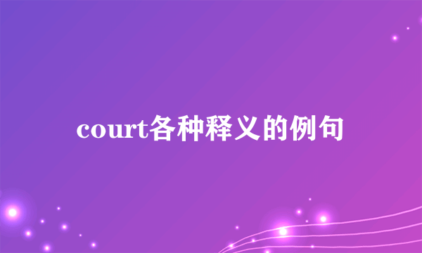 court各种释义的例句