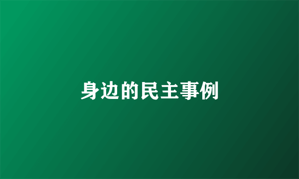 身边的民主事例
