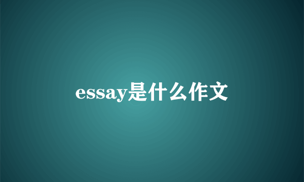 essay是什么作文