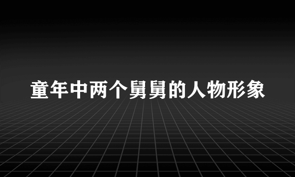 童年中两个舅舅的人物形象