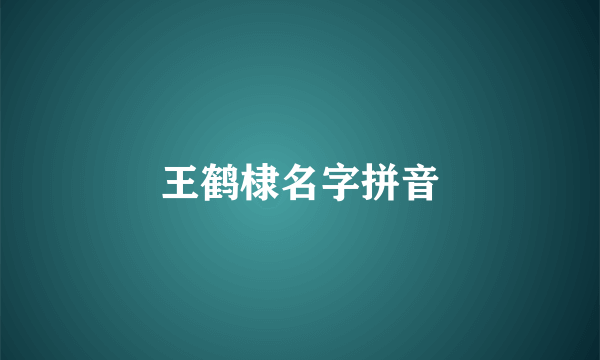王鹤棣名字拼音