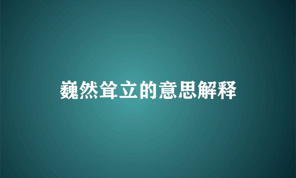 巍然耸立的意思解释