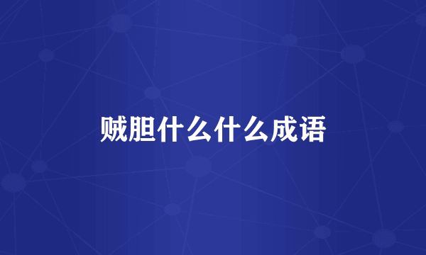 贼胆什么什么成语