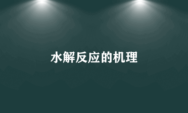 水解反应的机理