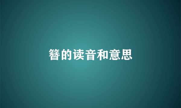 簪的读音和意思