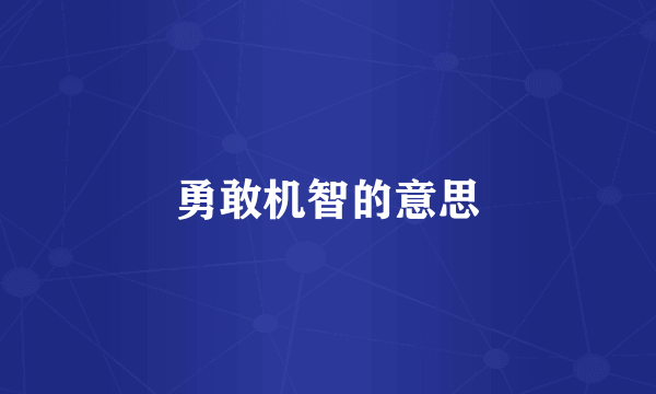勇敢机智的意思