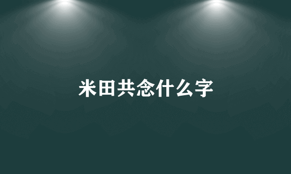 米田共念什么字