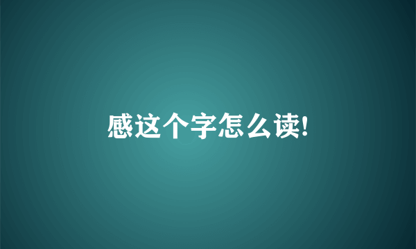 感这个字怎么读!