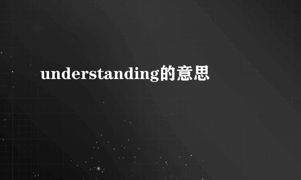 understanding的意思