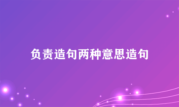 负责造句两种意思造句
