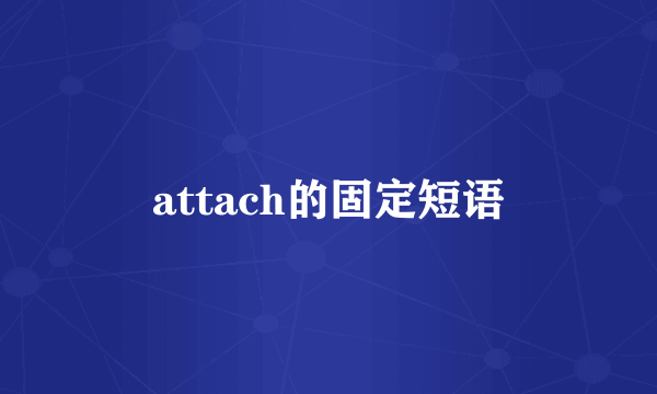 attach的固定短语