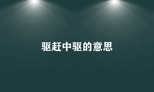 驱赶中驱的意思