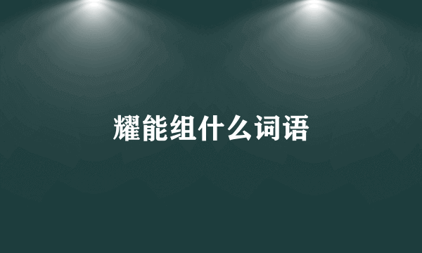 耀能组什么词语