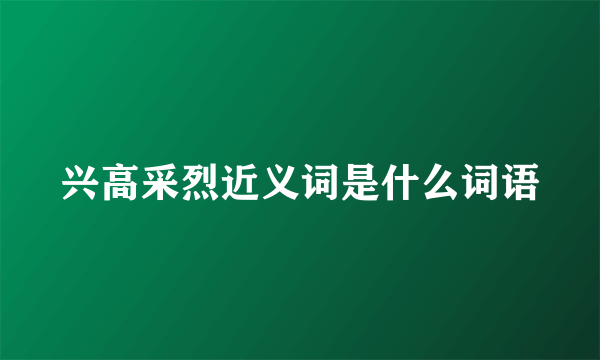兴高采烈近义词是什么词语
