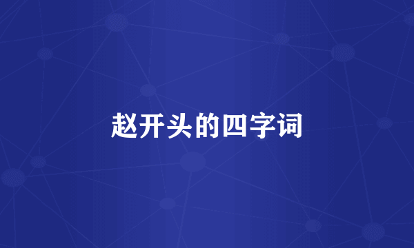 赵开头的四字词