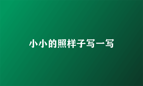 小小的照样子写一写