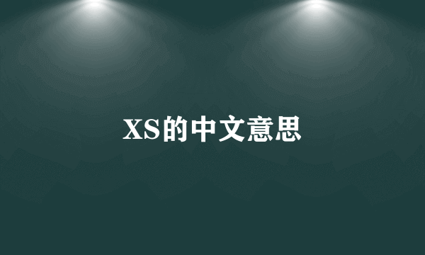 XS的中文意思