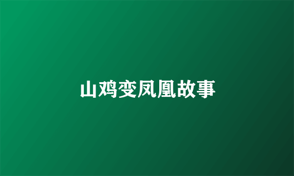 山鸡变凤凰故事