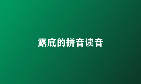 露底的拼音读音