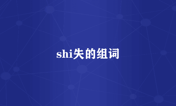 shi失的组词