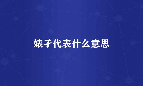 婊孑代表什么意思