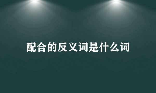 配合的反义词是什么词