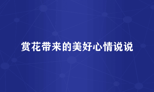 赏花带来的美好心情说说