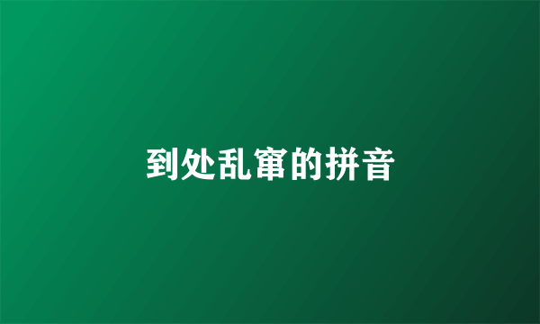 到处乱窜的拼音