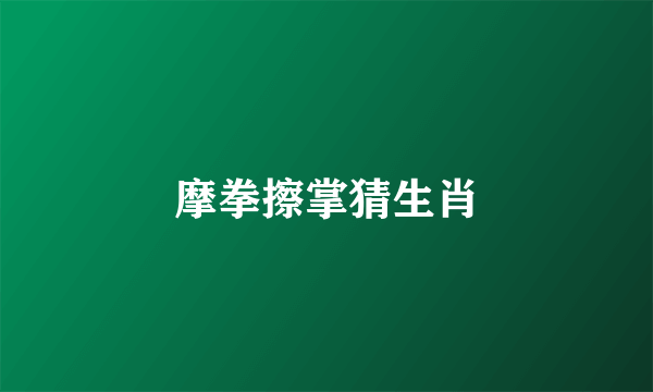 摩拳擦掌猜生肖
