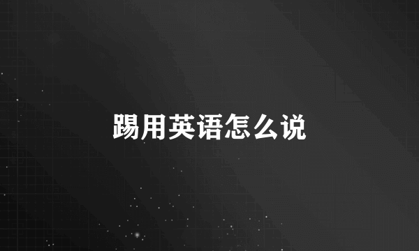 踢用英语怎么说