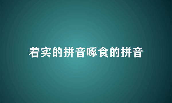 着实的拼音啄食的拼音
