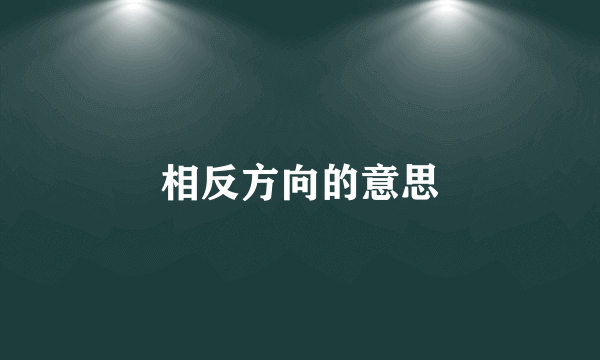 相反方向的意思