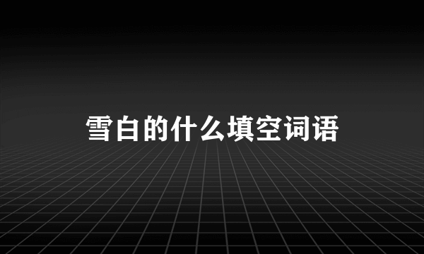 雪白的什么填空词语
