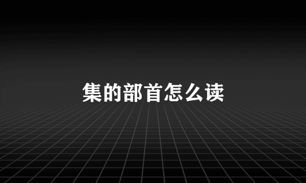 集的部首怎么读