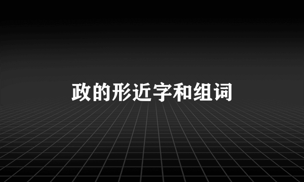 政的形近字和组词