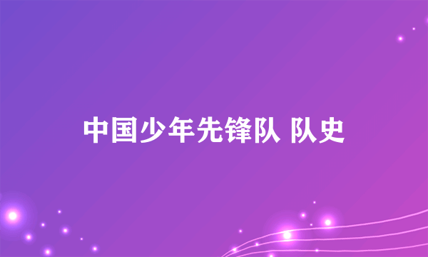 中国少年先锋队 队史