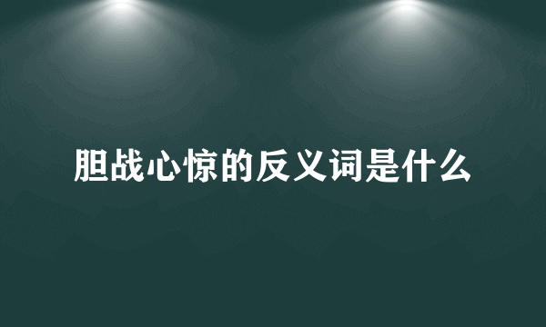 胆战心惊的反义词是什么