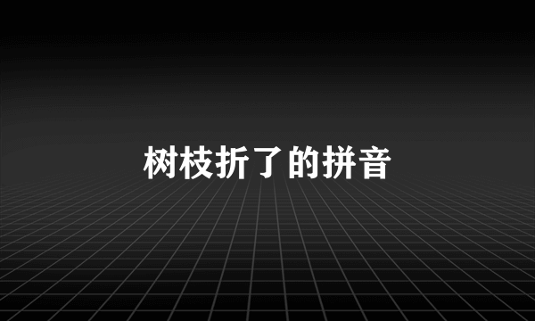 树枝折了的拼音