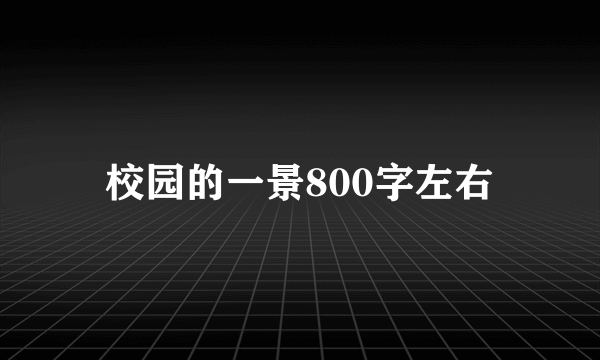 校园的一景800字左右
