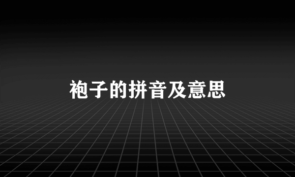 袍子的拼音及意思