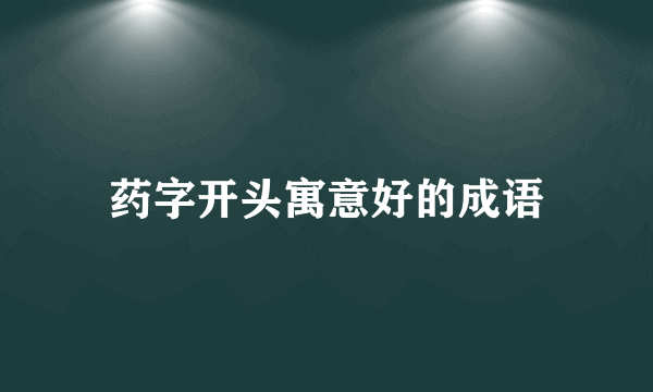 药字开头寓意好的成语