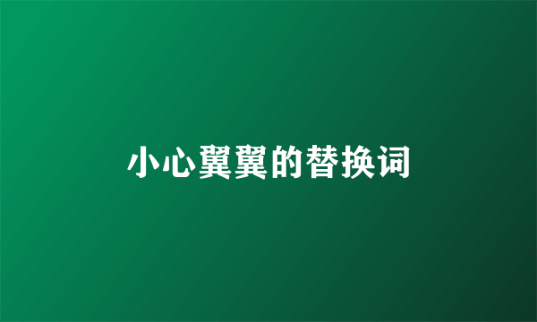 小心翼翼的替换词
