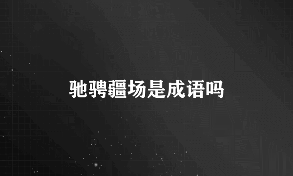 驰骋疆场是成语吗