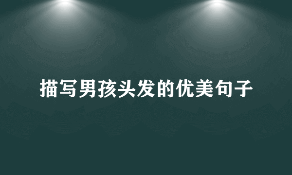 描写男孩头发的优美句子