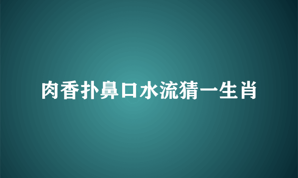 肉香扑鼻口水流猜一生肖