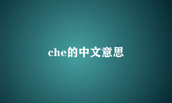 che的中文意思