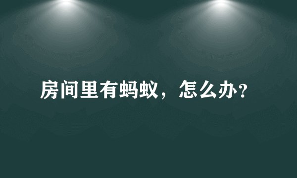 房间里有蚂蚁，怎么办？