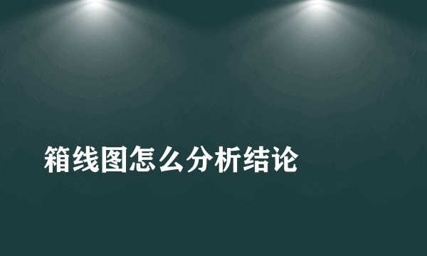 
箱线图怎么分析结论

